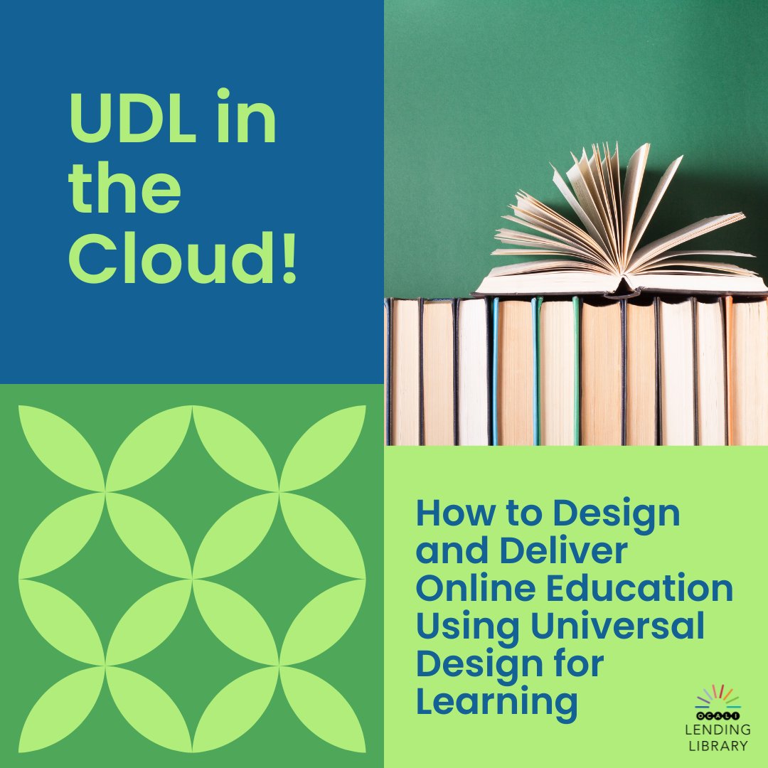 ataem_ocali's tweet image. Reading isn't just for summer. UDL in the Cloud helps educators design and deliver more accessible, engaging, and effective online learning experiences!
Visit ocali.kohacatalog.com/cgi-bin/koha/o… to check in out in the OCALI Lending Library today
#UDL #UniversalDesignForLearning