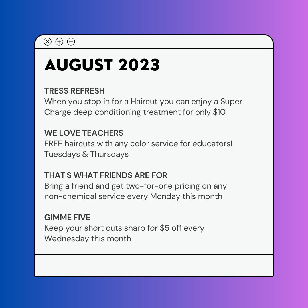PMTSbirmingham's tweet photo. If you would like to schedule an appointment with one of our Future Professionals, call us today at 205-824-4442!💜 https://t.co/73pZw4iRLB