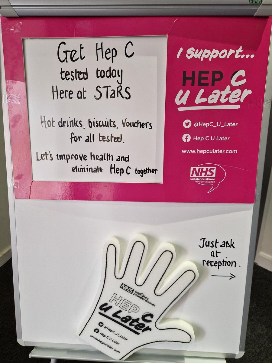 Our partners @TelfordSTaRS had a great #WorldHepatitisDay supported by Tim and Sue, peers from @HepatitisCTrust 

They completed a total of 33 tests and gave out lots of information, education and advice, drinks and biscuits #HepCULater @NHS_APA @TheOasisCharity @uhbtrust