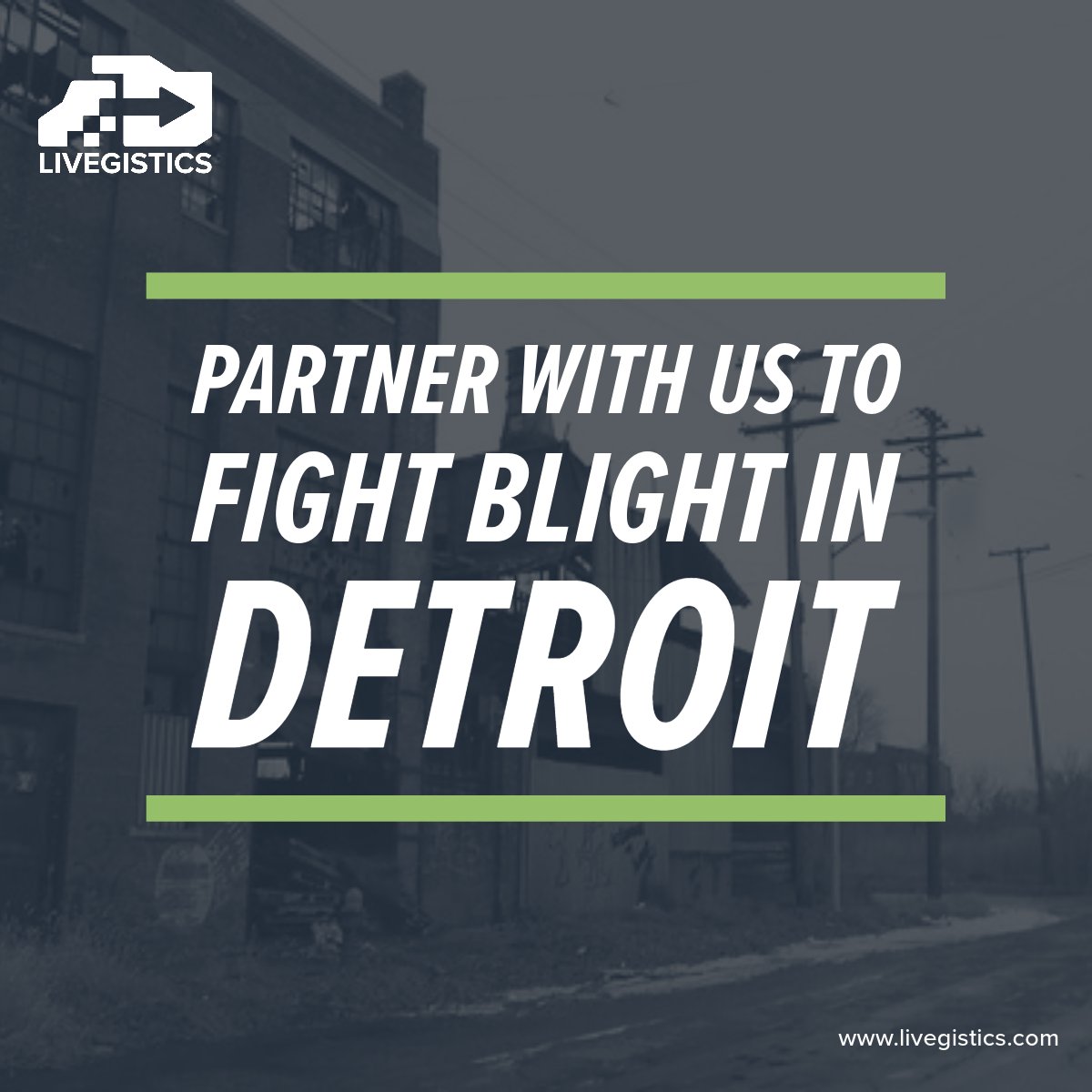 Together, we can fight blight and transform Detroit! Demolition companies play a crucial role in revitalizing our city.  💪🌆 #FightBlight #DetroitRevival #PartnerWithLivegistics
