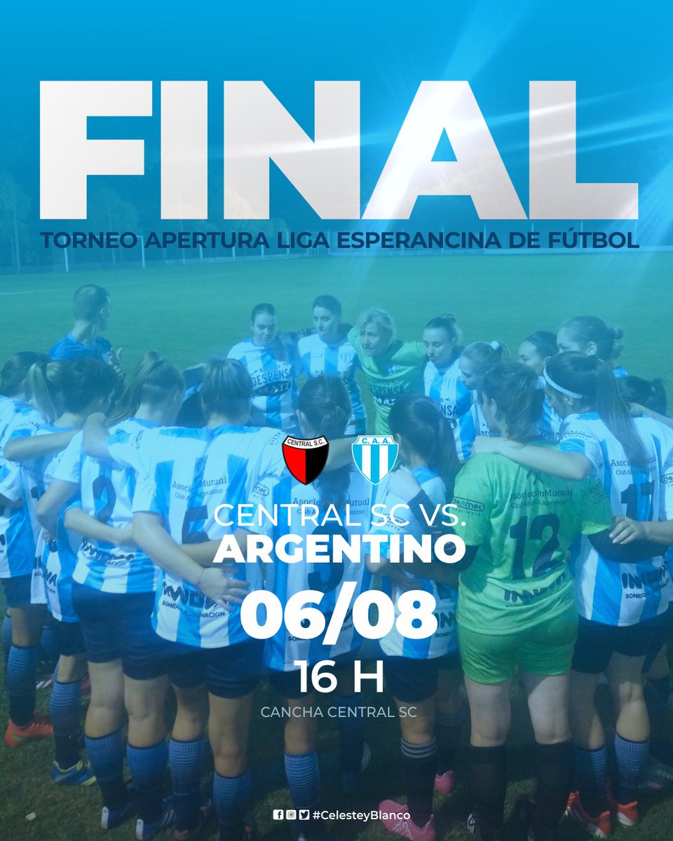 ¡Las pibas haciendo historia, una vez más! ✊

Primer año en Liga Esperancina de Fútbol y ya están en la final. El domingo ¡Vamos nosotros! 👊

💙🤍 #DaleTino