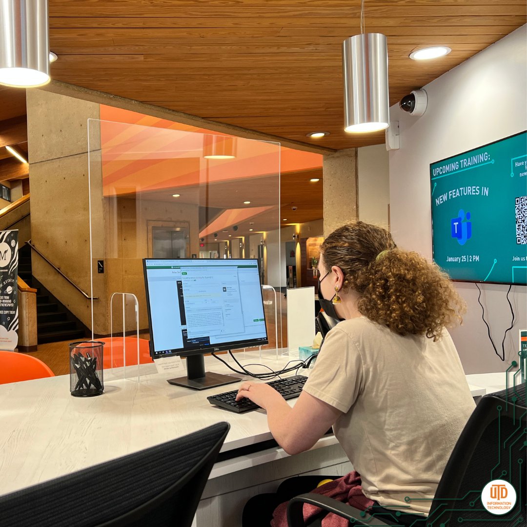 UTDInfoTech's tweet image. Firstly, it fosters stronger student engagement with campus technology. Secondly, it provides a space where students can attend lectures and view instructional videos on the latest tech while also benefiting from a large screen to get creative.
#techtriviatuesday #utdallas
