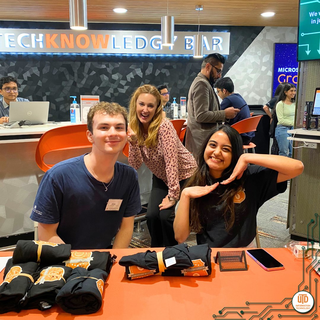 UTDInfoTech's tweet image. Firstly, it fosters stronger student engagement with campus technology. Secondly, it provides a space where students can attend lectures and view instructional videos on the latest tech while also benefiting from a large screen to get creative.
#techtriviatuesday #utdallas