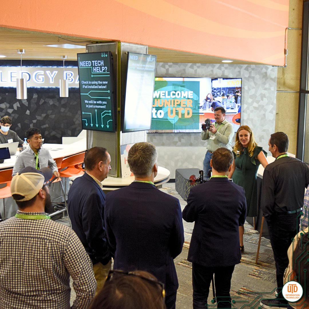 UTDInfoTech's tweet image. Firstly, it fosters stronger student engagement with campus technology. Secondly, it provides a space where students can attend lectures and view instructional videos on the latest tech while also benefiting from a large screen to get creative.
#techtriviatuesday #utdallas