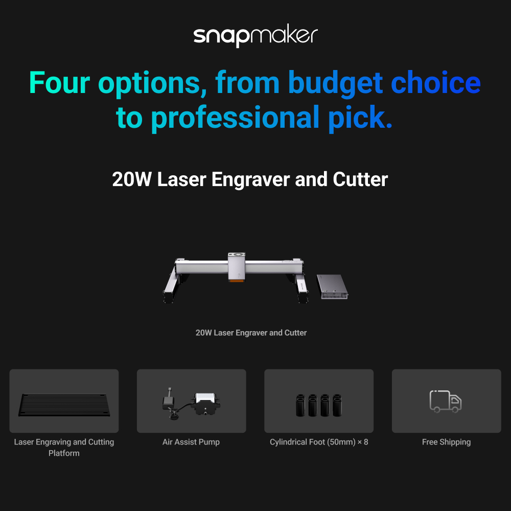 snapmaker's tweet photo. Starting from August 22nd at 7 am PDT, we provide four options from budget choice to professional pick! Every early bird can save up to $400 and enjoy this awesome buddy one step ahead! Know more details about Ray:https://t.co/HAmJCNiRJN.
#SnapmakerRay https://t.co/jl4m2lb1sF