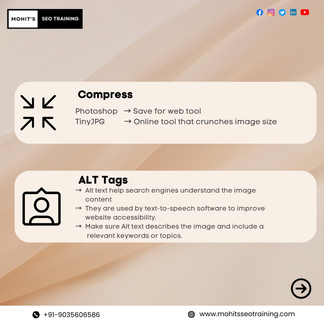 mohits_seo's tweet image. Checking off all the items on this checklist will help to optimise your images for better visibility in search engines.
#mohitsseotraining #SEO #OptimiseImage #DigitalMarketing #seoskills #learnseo #seostrategy #WebsiteOptimization #onlinecourse #onlinemarketing #seotraining