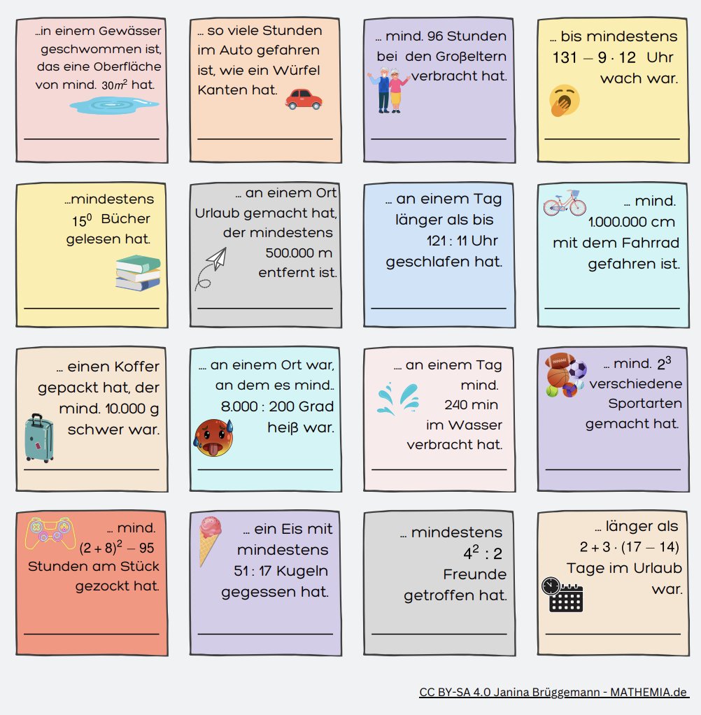 Inspiriert von <a href="/dar_bue/">Darja </a> und <a href="/an_annago/">A</a> habe ich ein #Bingo für den #Matheunterricht für die 1. Stunde nach den Sommerferien erstellt. 

Eignet sich für Klasse 6 oder 7. 
Gern verwenden und/oder abändern!

PDF und den Canva-Vorlagen-Link 👉 mathemia.de/materials/ 

#twlz