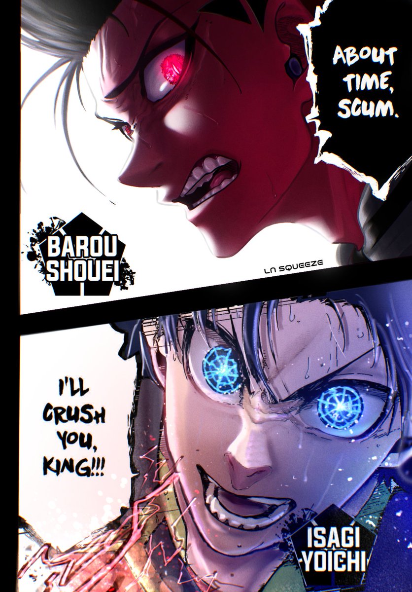 LnsqueezeArts's tweet photo. Barou Cooking next chapter
Collab with @wizztxz  ( he did isagi ) 
#bluelock #bllk #bluelock227 https://t.co/LA3vvZDSfZ