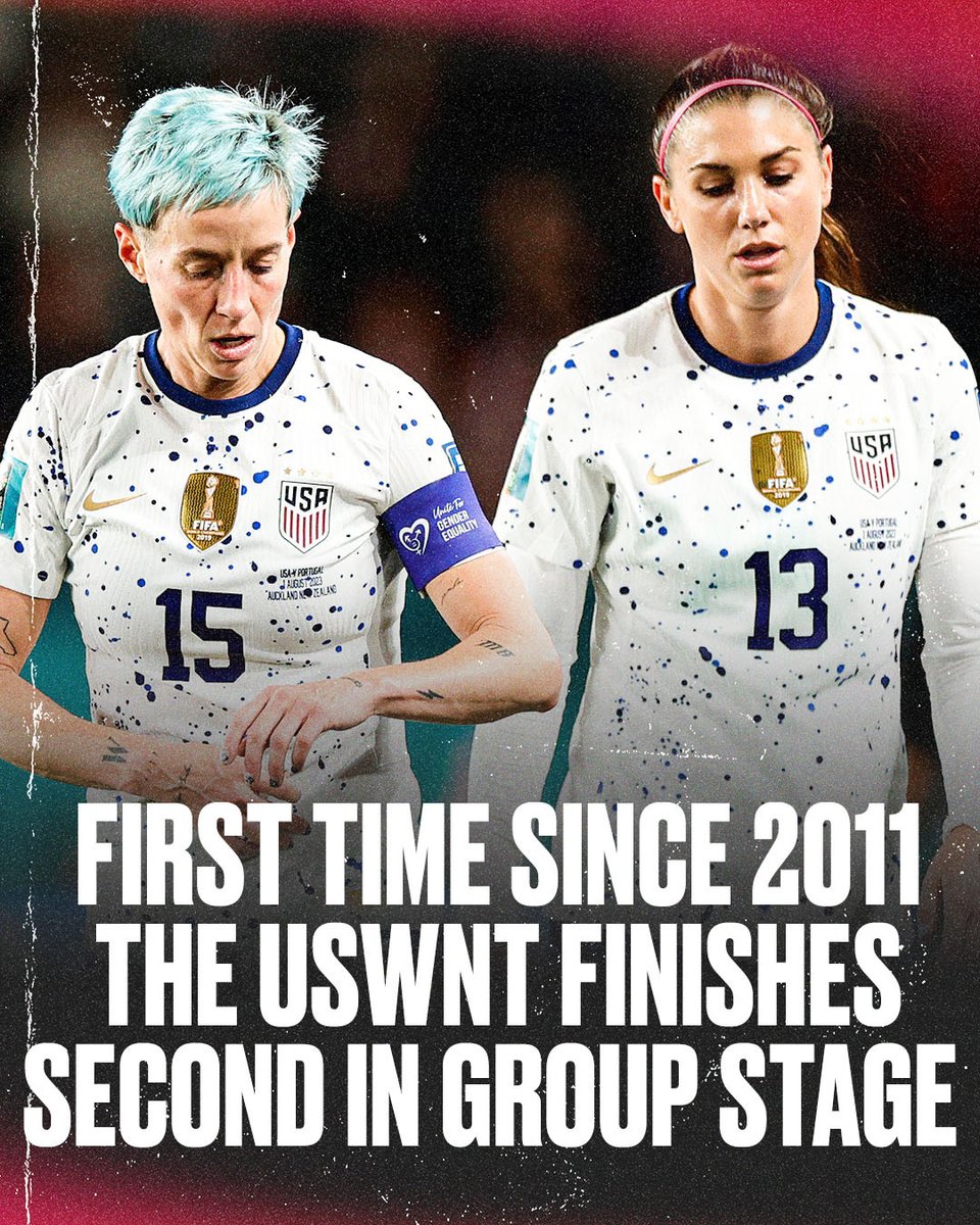 espn's tweet photo. It's been 12 years since the USWNT didn't win their group at the World Cup 👀 https://t.co/WcoFL2nSyt