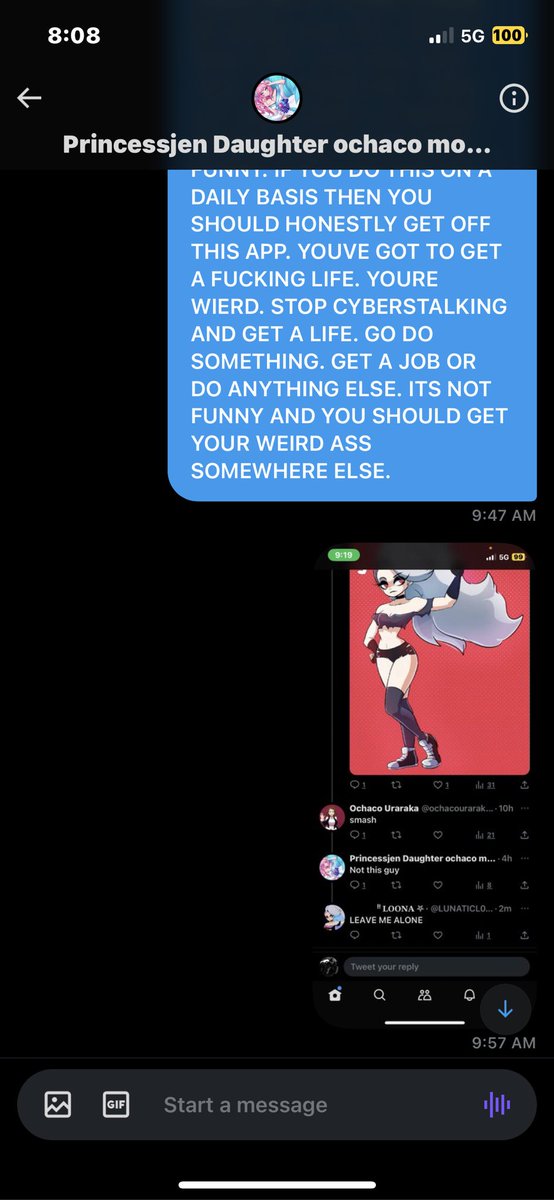 BLACKANDWH1TE_'s tweet photo. OOC;

ᅠ
ᅠᅠᅠᅠᅠ

ᅠ
ᅠᅠᅠᅠᅠ

—{🥛} Hello everyone. I’d like to make a call out to @/PrincessjenGirl. She has harassed my friend @LUNATICL00NA and other accounts that they have whenever they post something on their “mother” or “husband’s” post. 
— https://t.co/xnVv8rKnvg