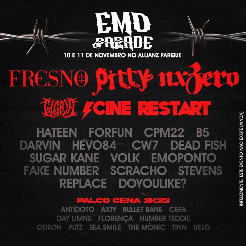 emoparadebr's tweet image. O festival que a gente queria mas não tá sabendo pedir. 🥵 Qual banda você não perderia a grade por nada? Qual banda você sentiu falta?