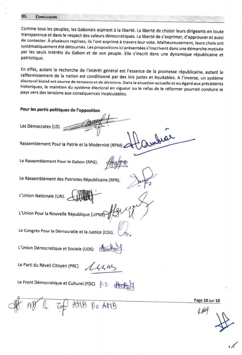Bonjour le bulletin unique pour la présidentielle au #Gabon. Une autre demande de l’opposition à laquelle le CGE a répondu favorablement.  
#Démocratie