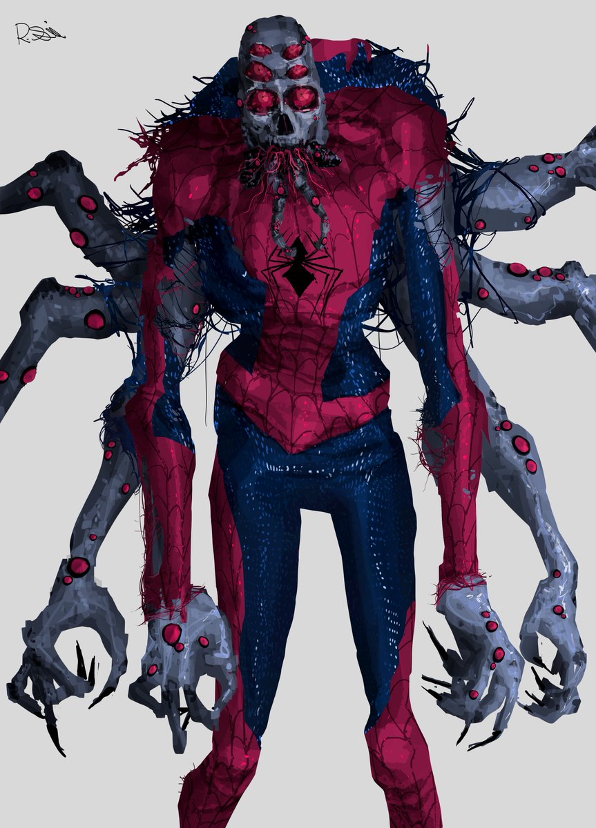 rxzarx's tweet image. man-spider