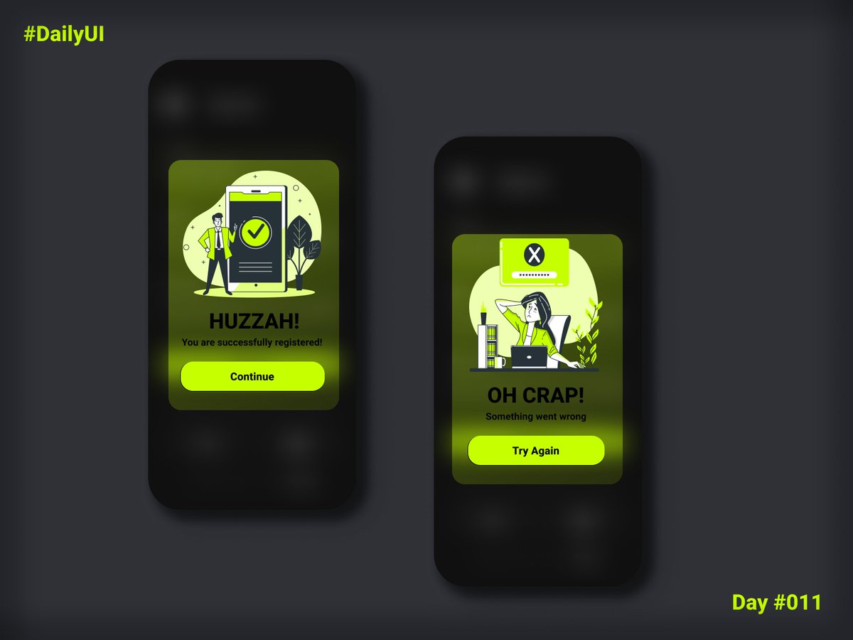 Zee_2530's tweet image. Instant Communication, Powerful Impact!

Presenting my meticulously designed Flash Message for Daily UI challenge #011.

Dribbble Shot: lnkd.in/grJBNydT

Your feedback is valuable as we turn mistakes into moments of delight!

#FlashMessageDesign #UIChallenge #DailyUI