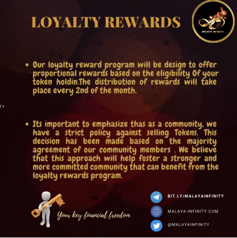 📢August is here ! Exclusive for #xMALAYA token loyal holders get ready to receive the reward 🔥

Rewards will be distributed on the 2nd of August (tomorrow) For all eligible holders 🥳

Keep accumulating and enjoy the passive rewards !

<a href="/MalayaInfinity/">Malaya Infinity</a> Your 🔑 financial Freedom!