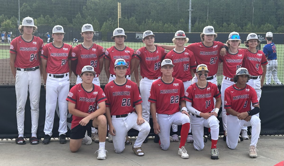 PrepBaseballMO's tweet photo. #𝐏𝐁𝐑𝐉𝐅𝐆𝟐𝟑: 𝐓𝐞𝐚𝐦 𝐌𝐢𝐬𝐬𝐨𝐮𝐫𝐢 ✨

Thank you to all the parents and players that made the trip down to LakePoint to represent Team Missouri at the PBR Junior Future Games. 

👏👏👏 https://t.co/NU4ec3TzcF