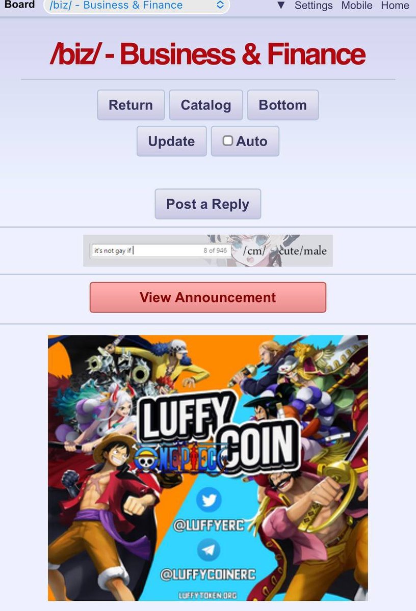 luffyerc's tweet photo. 🏴‍☠️LUFFY on 4CHAN 🏴‍☠️

4chan BANNER ADS on biz

https://t.co/nlY76SKk2b

And Top trending thread on biz 

https://t.co/JD4qj799o2 https://t.co/ThhbtUn222