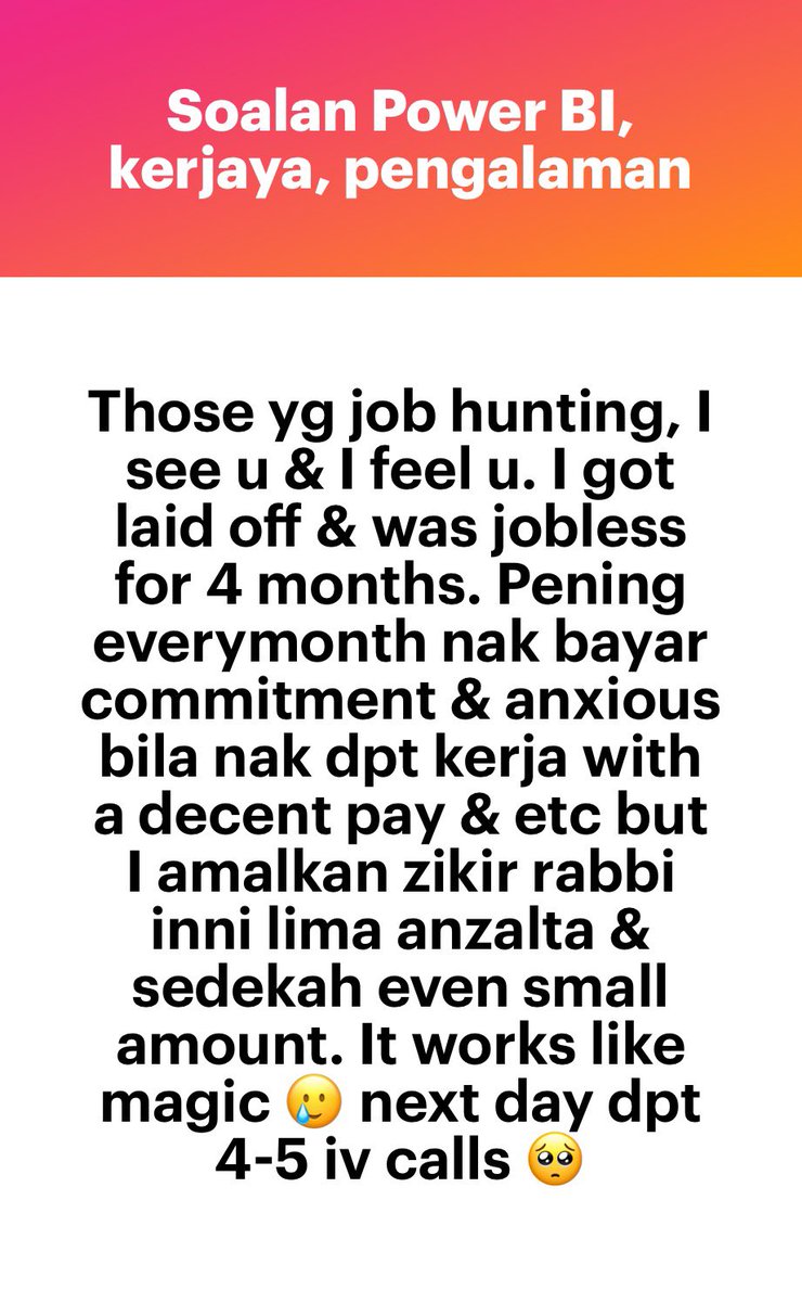 MHarizSharif's tweet photo. Bila kita berusaha dan tambah dengan  aktiviti dekatkan diri pada Allah insyaAllah urusan dipermudahkan.

Thanks anon for your sharing!

Betul-betul rezeki tuu banyak iv dapat https://t.co/dET5LxFKdR