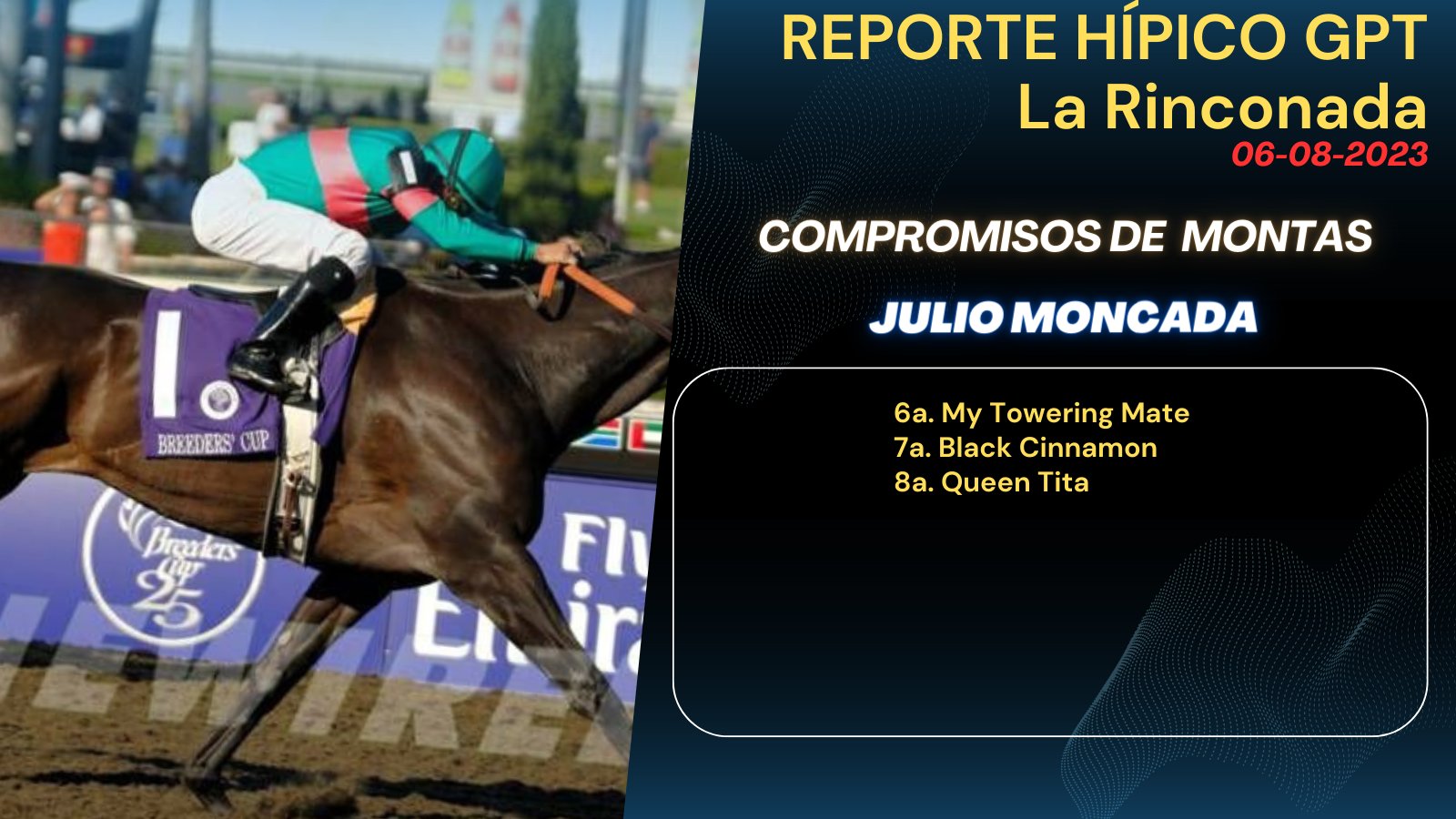 REPORTE HIPICO GPT: Compromisos de Montas La Rinconada --  Domingo 6 de Agosto 2023 F2dI3W1XYAAmoxH?format=jpg&name=large