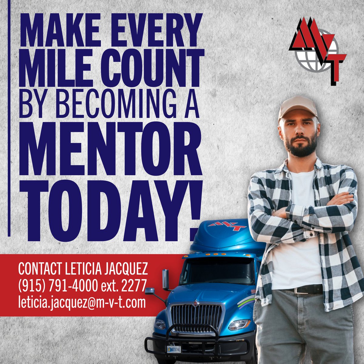 MVTServices's tweet image. Earn extra pay for every mile you run! 💰💡 
Become a mentor and pave the way for new drivers.🛣️ Join our program now!🚚🙌 #DriveforMVT #Mentor #TruckDriver #JoinUs