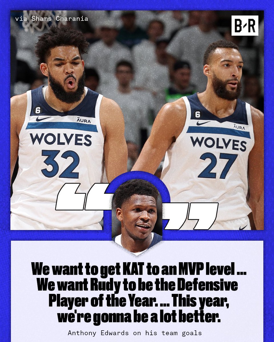Ant has big goals for the TWolves this year 💯

(via <a href="/ShamsCharania/">Shams Charania</a>)