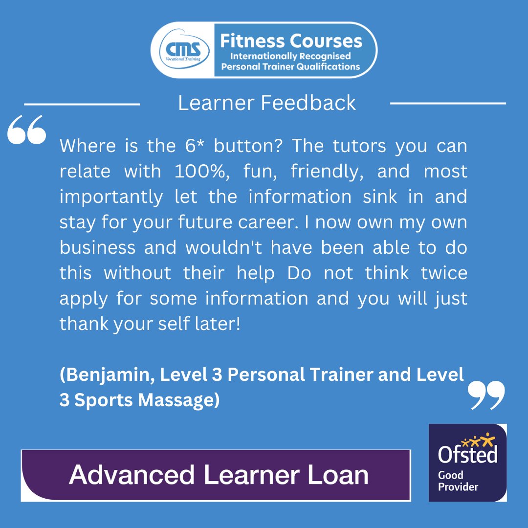 Where is the 6-star button?! At CMS Fitness Courses, we strive for excellence. Help us find it by sharing your feedback below! #ExceptionalLearning #OnlineCourses #PTCourses #LearnerFeedback #advancedlearnerloans