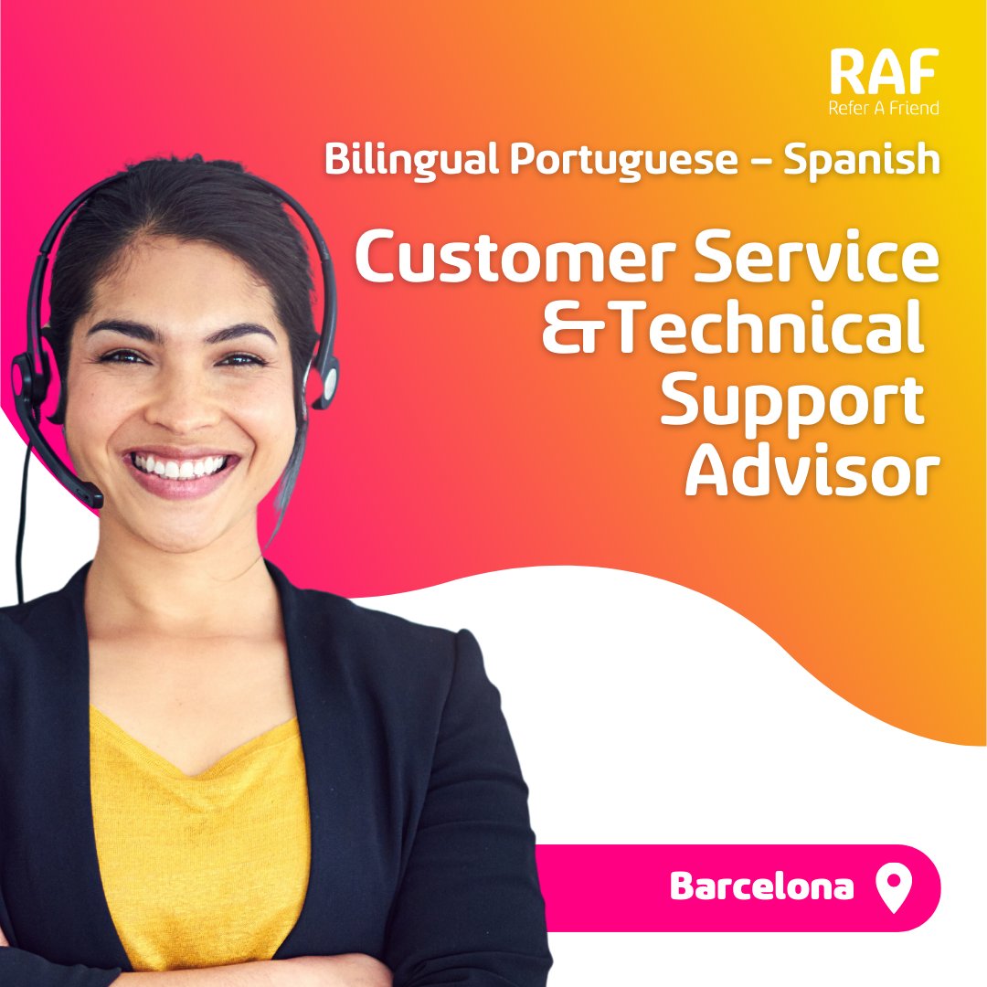 A great opportunity is waiting you! 😉

And you, Teleperformer, who are already part of this
#GreatPlaceToWork , take the opportunity to recruit
your friends and earn extra money with your referral.
🤩

#WeAreHiring #WorkInSpain #DigitalJobs
#BarcelonaJobs