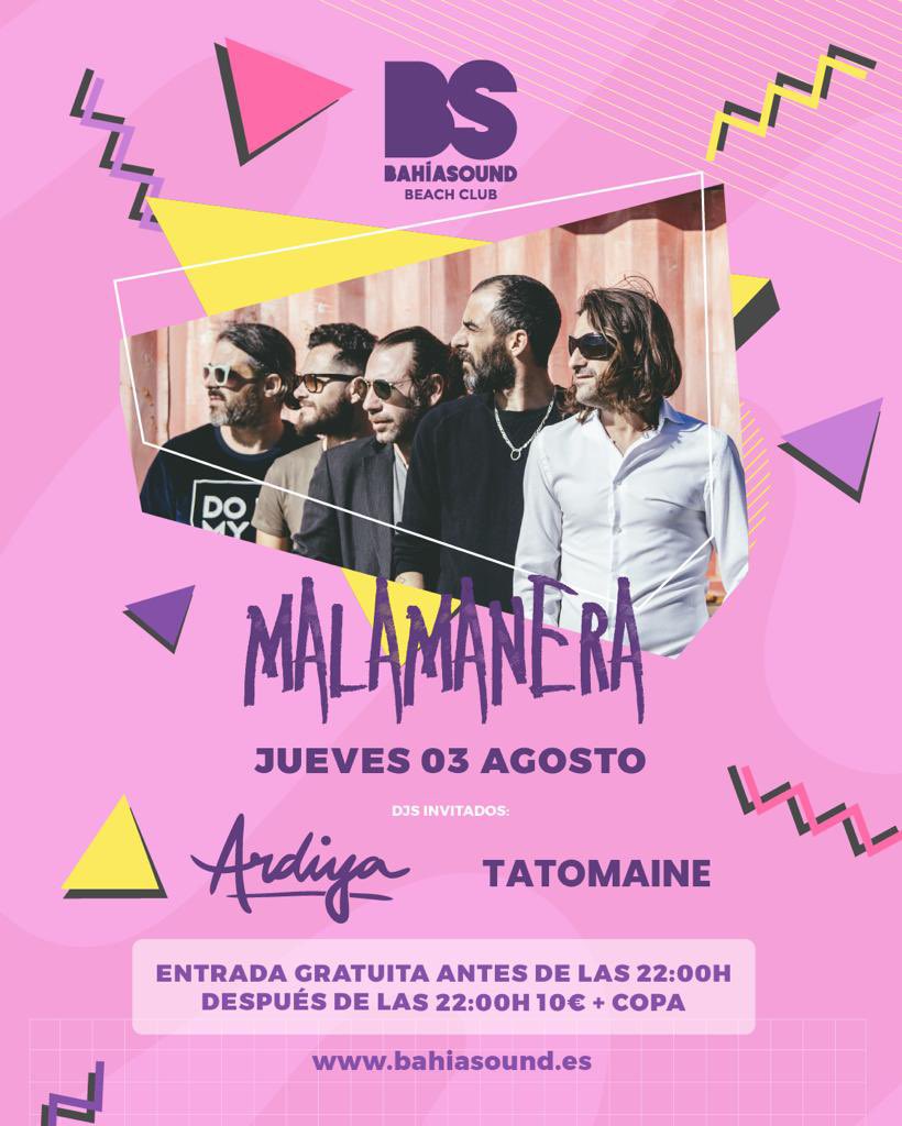 MetroSanFdo's tweet photo. Este jueves día 3 de Agosto, en Bahía Sound!!! Entradas 🎟️ libre hasta las 22h @BahiaSound @80S #90s #80legends https://t.co/dP44plqDTu