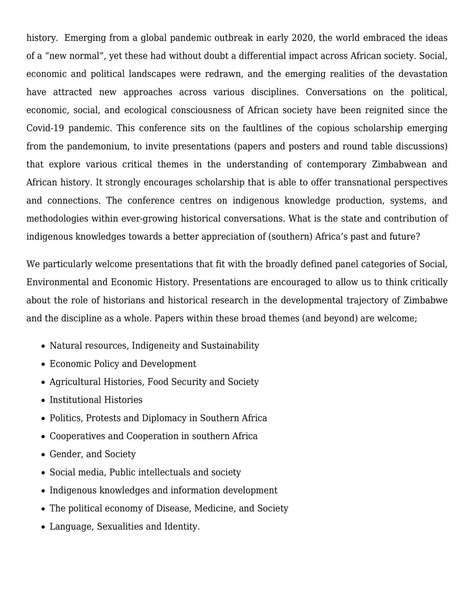 Zimbabwe Historical Association tweet media