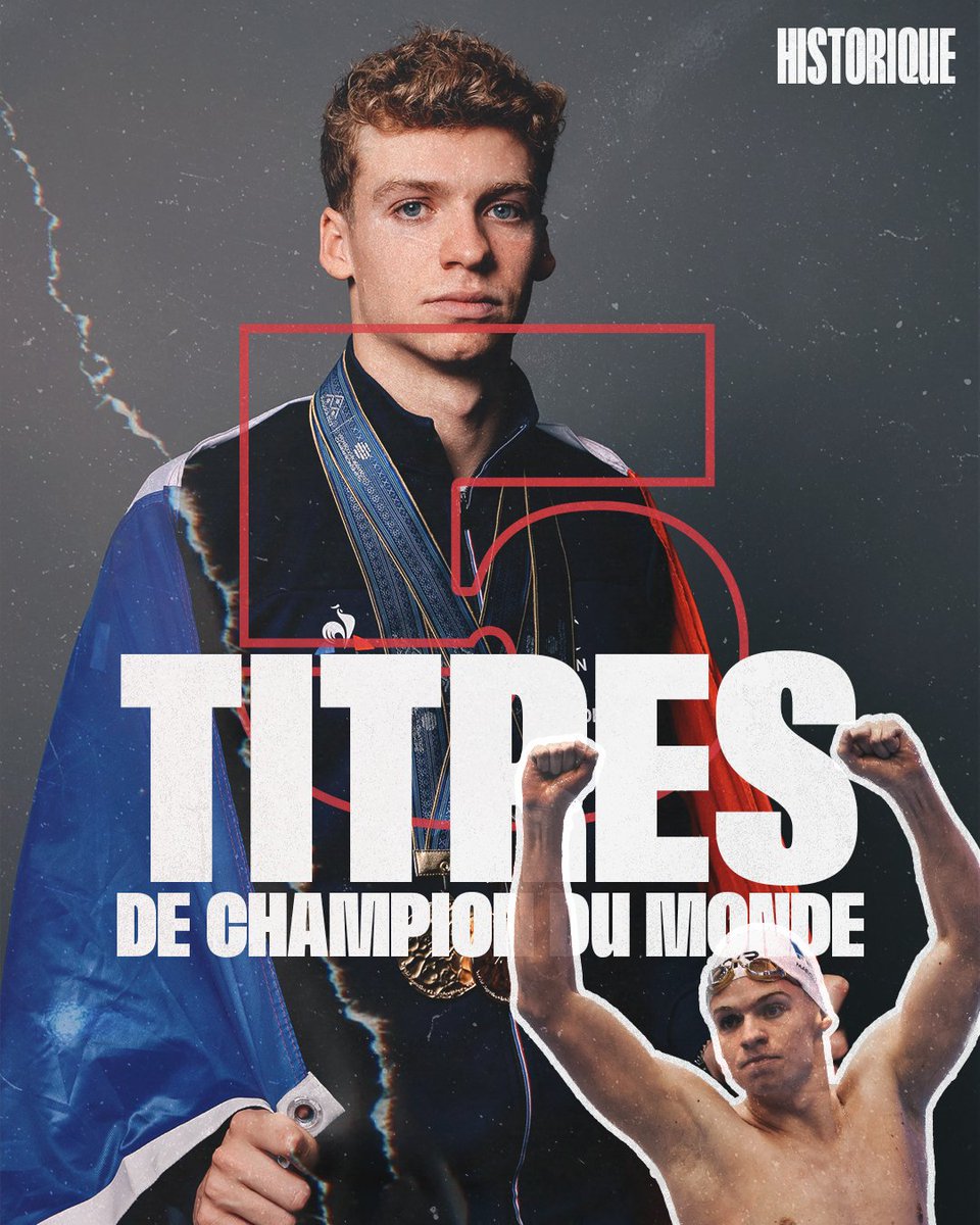 Dans l'histoire ✨

Léon Marchand est devenu le tricolore le plus titré en individuel sur les mondiaux de natation 🥇