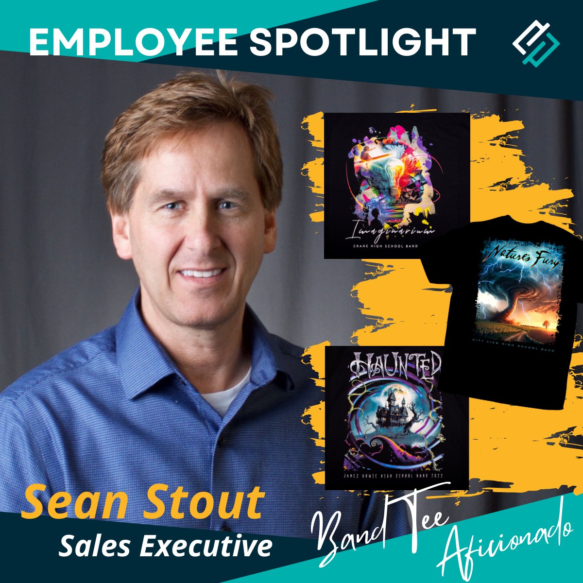 Meet Sean Stout, a relationship oriented veteran in the industry. His humble, knowledgeable, and conversational personality empowers him to communicate with clients and ensure that their needs are met with impactful art and durable tees. We're proud to have Sean on our team!