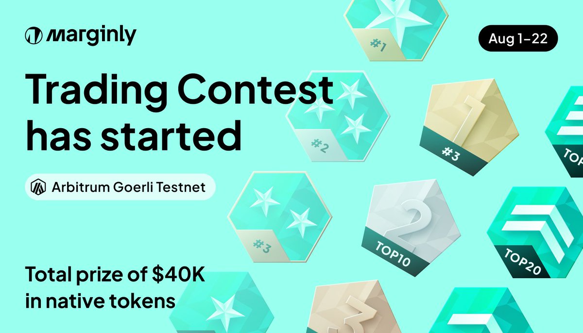 levva_fi's tweet photo. GM! Our long-awaited Marginly testnet trading contest, run on @Arbitrum Goerli Testnet, is now live! 🎉

We have $40,000 worth of native tokens up for grabs for the winning teams and individuals. 🏆

Registration is still open: https://t.co/dZtQlILeqj

But don't worry if you missed out on team registration. You can still participate in the contest as an individual trader. ✅

See you on our testnet! 🚀
