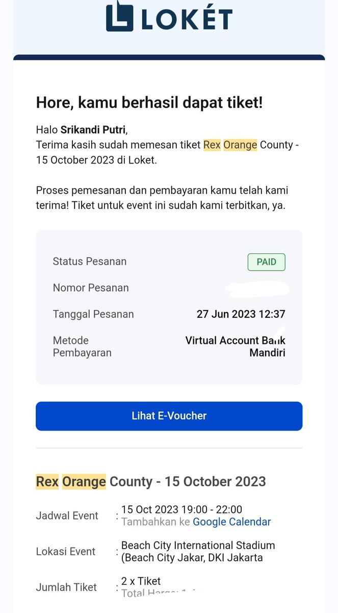 searipplee's tweet photo. WTS want to sell 

jual tiket Rex Orange County @rexorangecounty Day 2 tgl 15 Oktober 2023 Cat 3 available 2 tiket. tiket pribadi, alasan jual batal nonton. minat DM #rexorangecounty #AsiaTour2023 https://t.co/wCLDXUiUPL