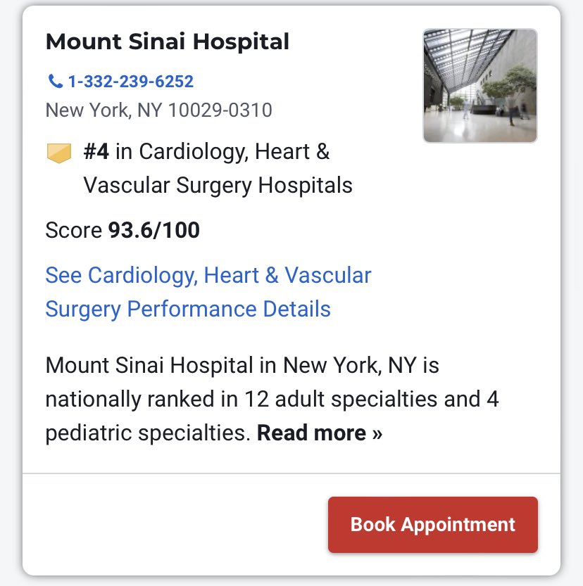 We’re incredibly proud of this achievement as a testament to the remarkably hardworking faculty, fellows, nurses, techs, MAs, BAs, facilities staff, and all other countless individuals who make @MountSinaiHeart run day in and day out ❤️