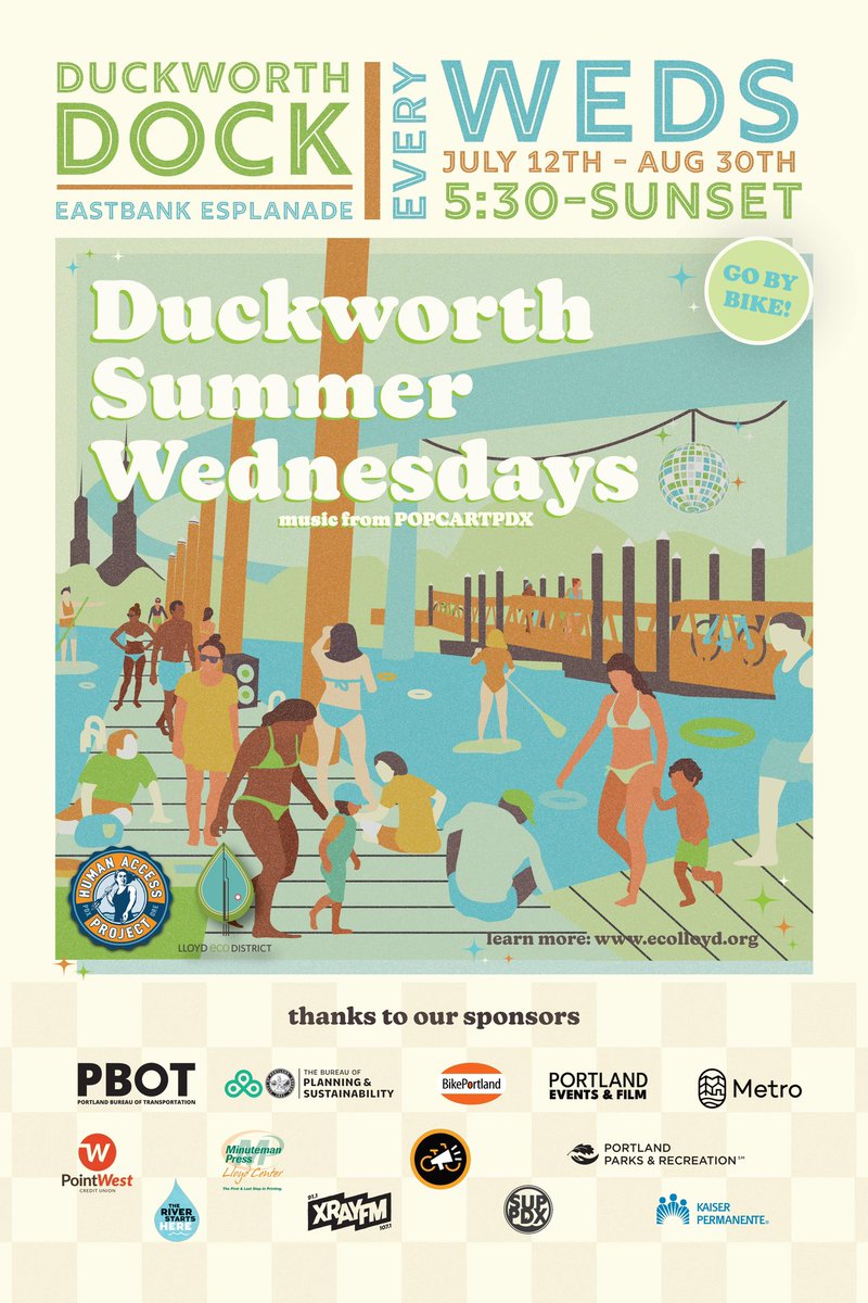 Hey all: I’m gonna help lead the ride with some folks from tomorrow’s BIKE Happy Hour at SE 28th and Ankeny to Duckworth Dock! Would love to see y’all there:) ride at 6:30ish! 
ecolloyd.org/events/duckwor… <a href="/EcoLloyd/">Lloyd EcoDistrict</a> <a href="/PBOTinfo/">Portland Bureau of Transportation</a> <a href="/BikePortland/">BikePortland</a> <a href="/oregonmetro/">Metro</a>
