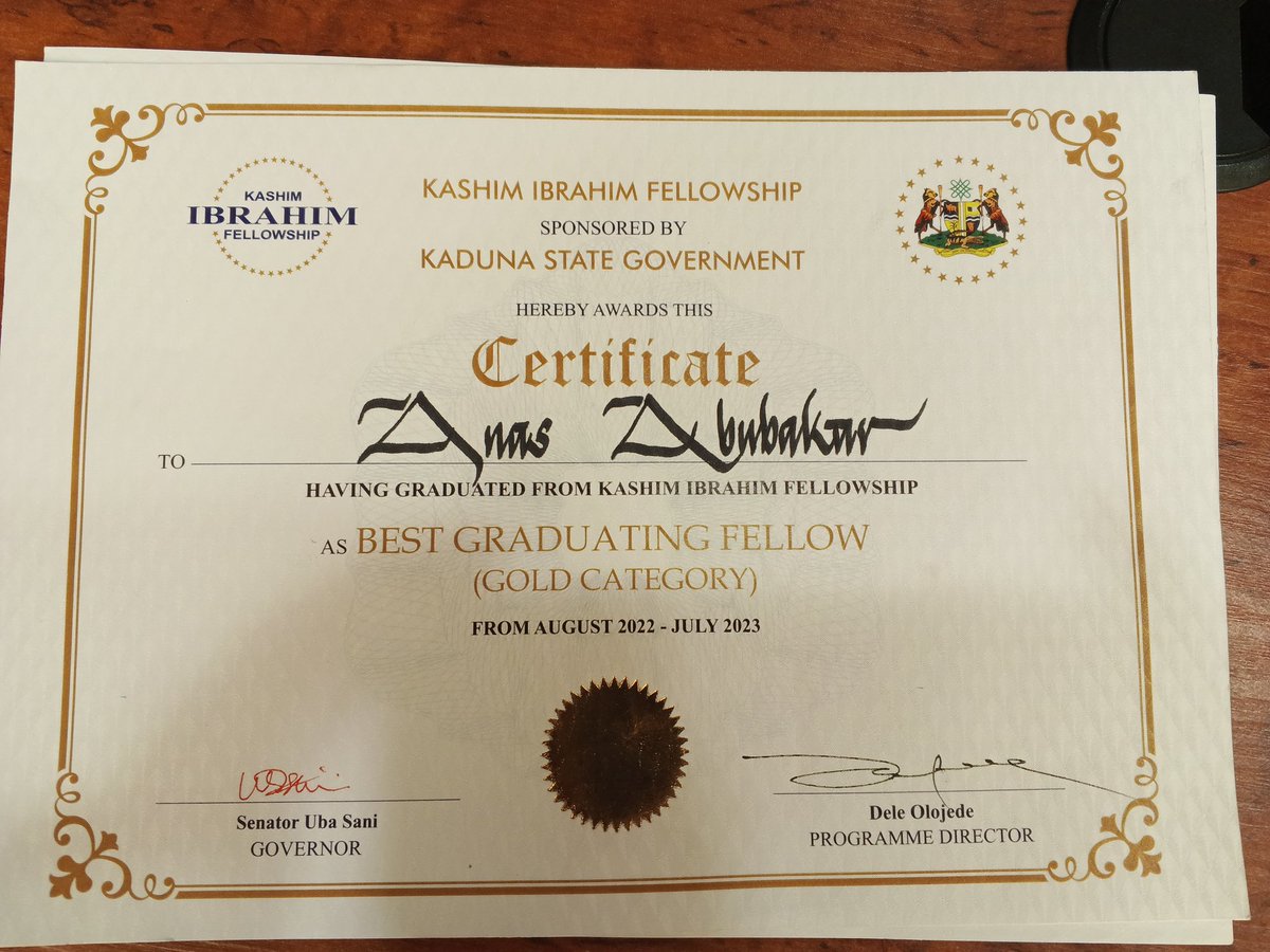 Thank you @KDSG_KIF for the chance to learn and grow. Thank you @elrufai for the vision, ideation and creating KIF. Thank you @ubasanius for the promise of continuity and support. Thank you Zainab for being the Pathfinder for us throughout this journey. God bless Nigeria #BGF🥇