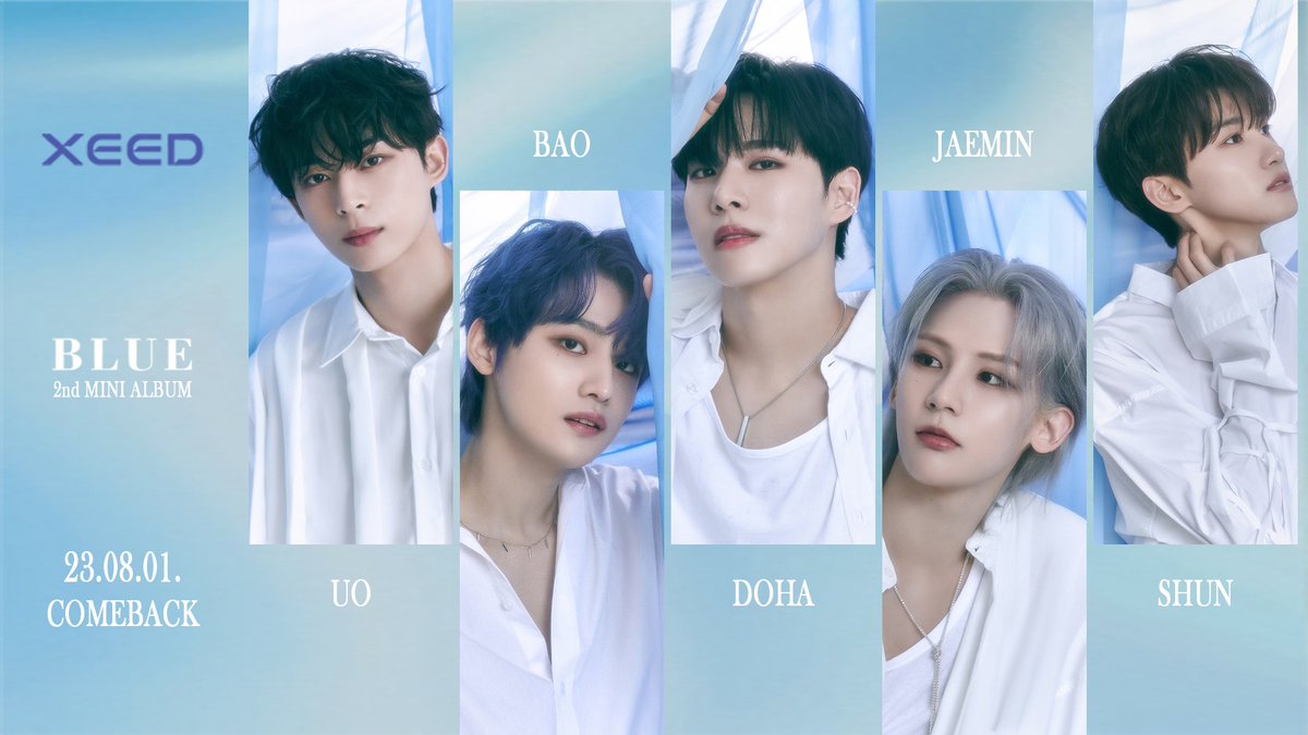 pepplewithdoha's tweet photo. XEED🌱 컴백 축하해🎉
함께한 이 순간 모두 새겨둘게
#XEED #씨드 #컴백
#BLUE #미니2집
#도하 #DOHA
#박도하 #PARKDOHA
#바오 #BAO #재민 #JAEMIN
#유오 #UO #슌 #SHUN
#XEED_BLUE_MV
#SummerInBlue
#BloomWithXEED https://t.co/hRojHGB9Wy