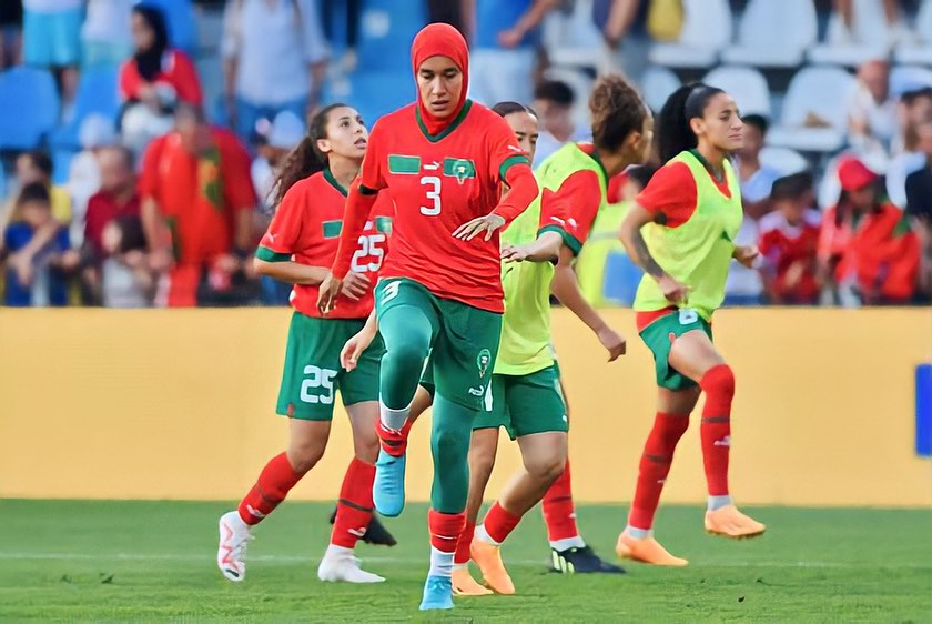 - Heba Sadieh is the first Palestinian to officiate a World Cup match. She wears hijab.
- Nouhaila Benzina #MAR is the first hijab-wearing hijab to play in a World Cup. 
WHEN WE WILL TALK ABOUT FRANCE BANNING HIJABS FROM FOOTBALL?
cc <a href="/leshijabeuses/">Les Hijabeuses</a> 
#FIFAWWC