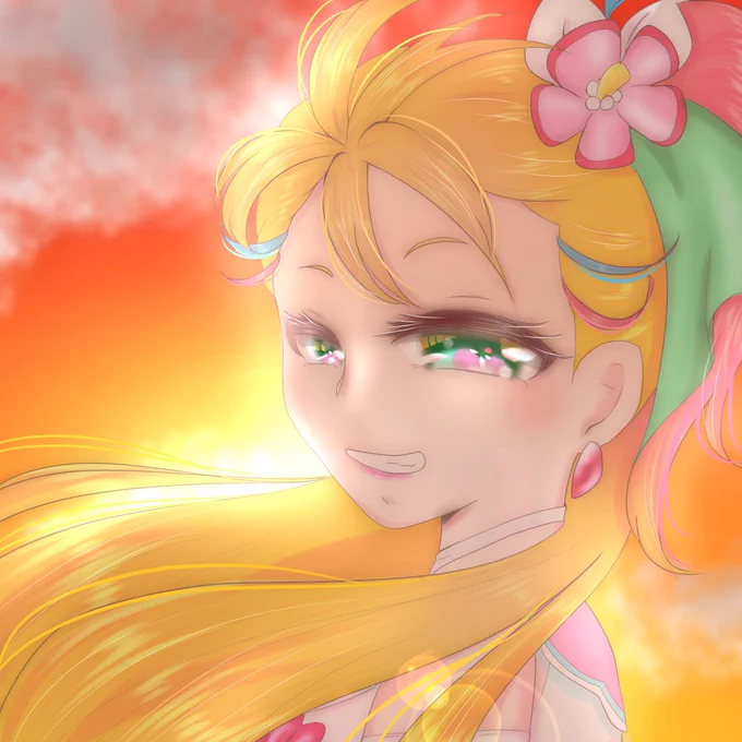 1日遅れhappy birthday  以前ワンドロで描いたお気に入りのまなつ(左)をサマーでも描いてみた!(右) #キュアサマー生誕祭2023 #夏海まなつ生誕祭2023