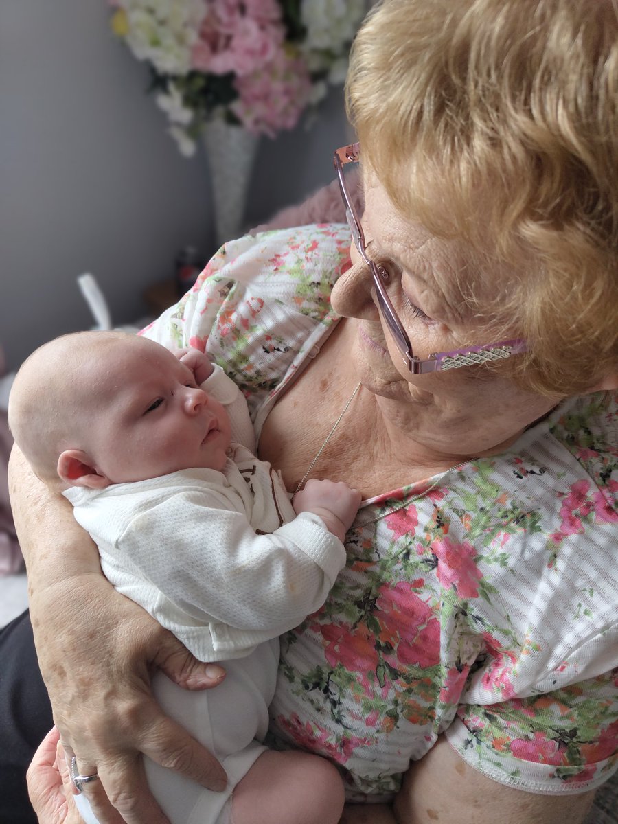 The look of love for Nan and baby Theo🩵🤍💓 #newborn #5weeks #nan #love #baby #boy #theo #lookoflove