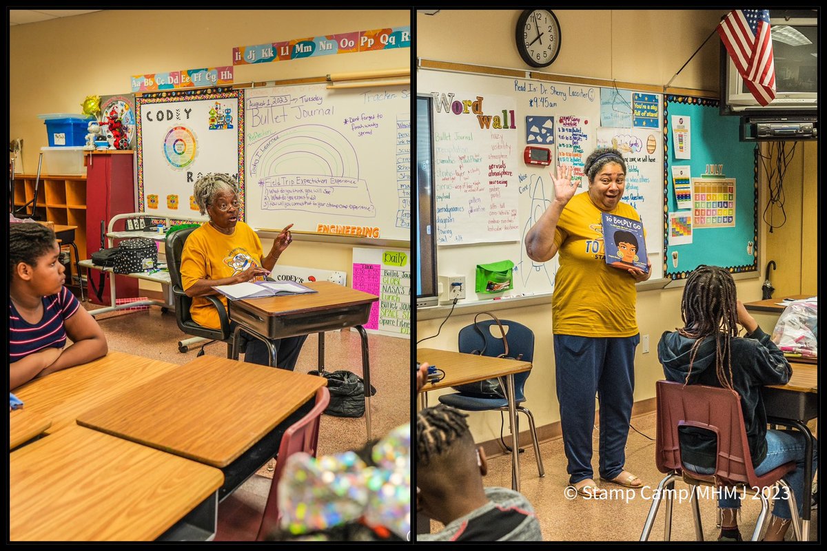 j_sacapano's tweet photo. #STAMPCAMP @MHMJES had its annual read-in program with guest readers reading the book “To Boldly Go” (A. Dalton) to empower our future leaders, scientists &amp; engineers! Thanks Mrs. Dowe, Dr. Blake, Dr. Lassiter, Dr. King &amp; Ms. Stone! #SummerSTAMPCAMP! #PGCPSTitle1 #Title1Proud https://t.co/ZWzj6ZQkwV
