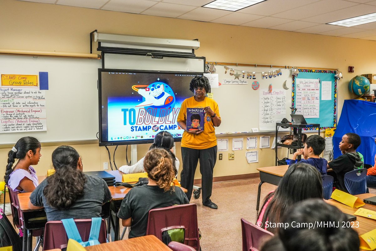 j_sacapano's tweet photo. #STAMPCAMP @MHMJES had its annual read-in program with guest readers reading the book “To Boldly Go” (A. Dalton) to empower our future leaders, scientists &amp; engineers! Thanks Mrs. Dowe, Dr. Blake, Dr. Lassiter, Dr. King &amp; Ms. Stone! #SummerSTAMPCAMP! #PGCPSTitle1 #Title1Proud https://t.co/ZWzj6ZQkwV