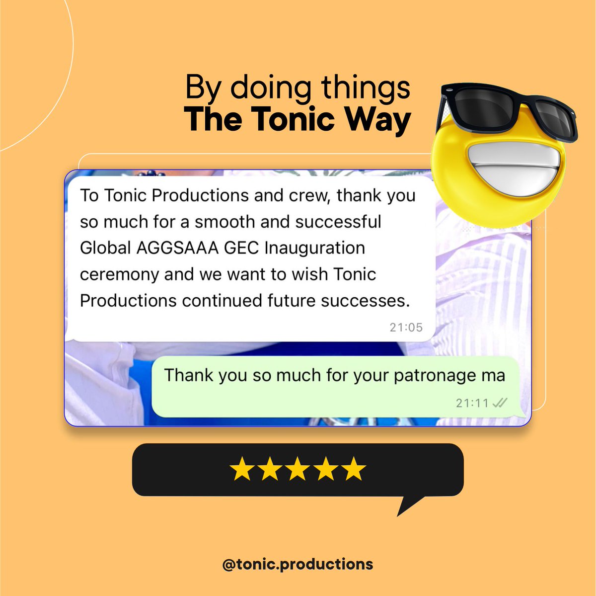 tonicexpression's tweet photo. "Quality" is the method

"Success" is the goal.

This is the The Tonic Way. #TTW 😎

From Tonic Productions, we wish you a Happy New Month. ✨

#TonicProductions #Reviews #FiveStar #HappyNewMonth #August2033 | Elrufai • Super Falcons • Girlfriendsday https://t.co/izfz3pQbyB
