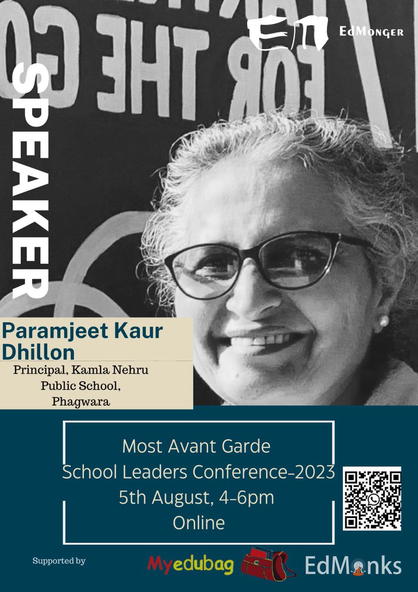 Happy to be the speaker!
"Most Avant Garde School Leaders Conference-2023". 
Date: 5th August 2023
Time: 4-6pm
#SDG4 

#notanaward
#edmongerrecogintion
<a href="/KnpsIndia/">KNPS Phagwara India</a> <a href="/sdgchoupal/">@sdgchoupal #CollectiveSDGAction</a> <a href="/edu_sdg/">SDGEduChoupal @sdgchoupal</a> <a href="/charuchhabra2/">Dr. Charu Chhabra</a> <a href="/shardapullabha2/">sharda pullabhatla</a>