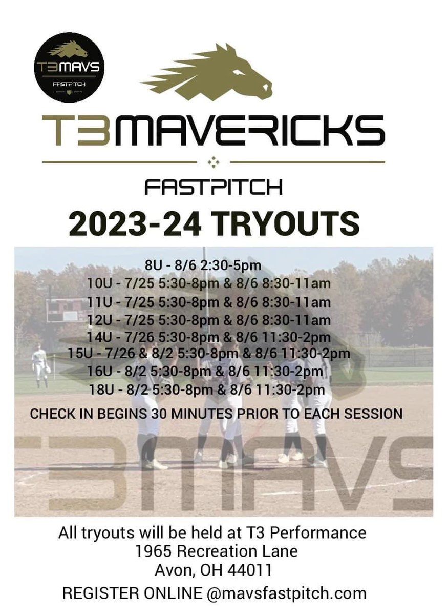 1st official 16U tryout tomorrow from 5:30-8:00pm!  We will play the best of the best in a college showcase schedule with our primary focus on development and recruitment!  Come be a part of something special!