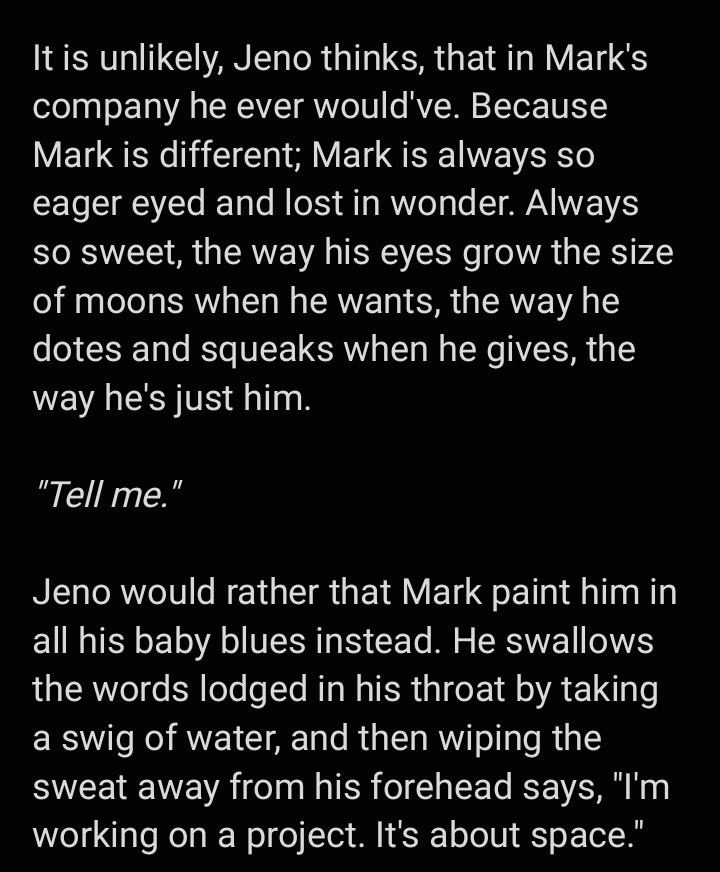 vampyoit's tweet photo. realizing my fave genre of anything ever is smitten jeno + dumbass mark - look at this draft I found https://t.co/huyLBmp1pg