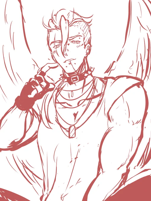 Wanted to draw the fallen angel heemself   Can't wait for the 2.5 Model reveal!