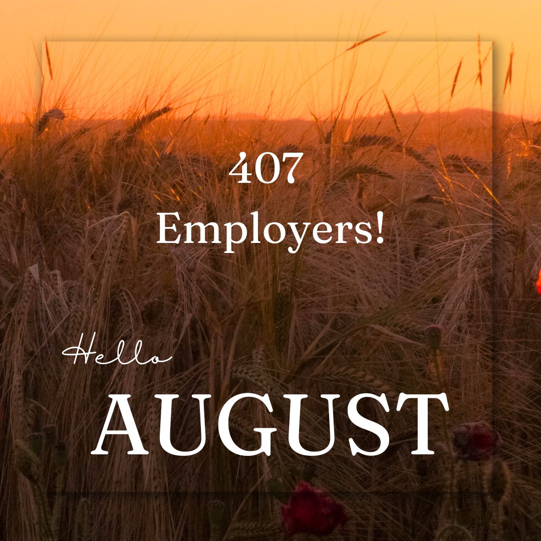 Happy August Pioneers!  

As we welcome a new month we have exciting news to share!  We have 407 employers registered for the Fall Career &amp; Internship/Co-op Fair!  This event is going to be a great time to connect with employers