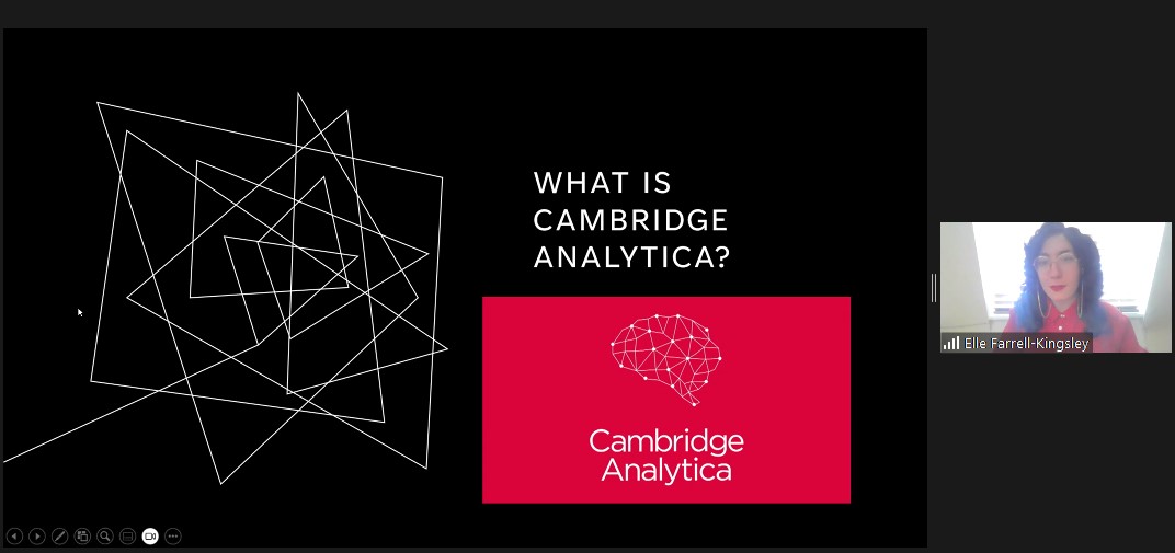 Youth for Privacy (@youthforprivacy) on Twitter photo #HappeningNow
<a href="/ellefkingsley/">Elle Farrell-Kingsley</a> hosting a workshop on how Cambridge Analytica used personality and behavior quizzes to fish our personal data. #HappeningNow
<a href="/ellefkingsley/">Elle Farrell-Kingsley</a> hosting a workshop on how Cambridge Analytica used personality and behavior quizzes to fish our personal data.