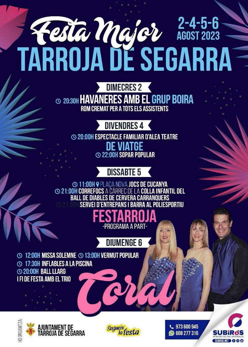 ImmaSecanell's tweet photo. Tot a punt per passar uns dies de diversió amb amics i familiars. Participem de la setmana cultural previa a la Festa Major de #Tarroja #Segarra @ajtarroja @ccsegarra @Turisme_Segarra @ComarquesPonent https://t.co/VVn7QtEwXy
